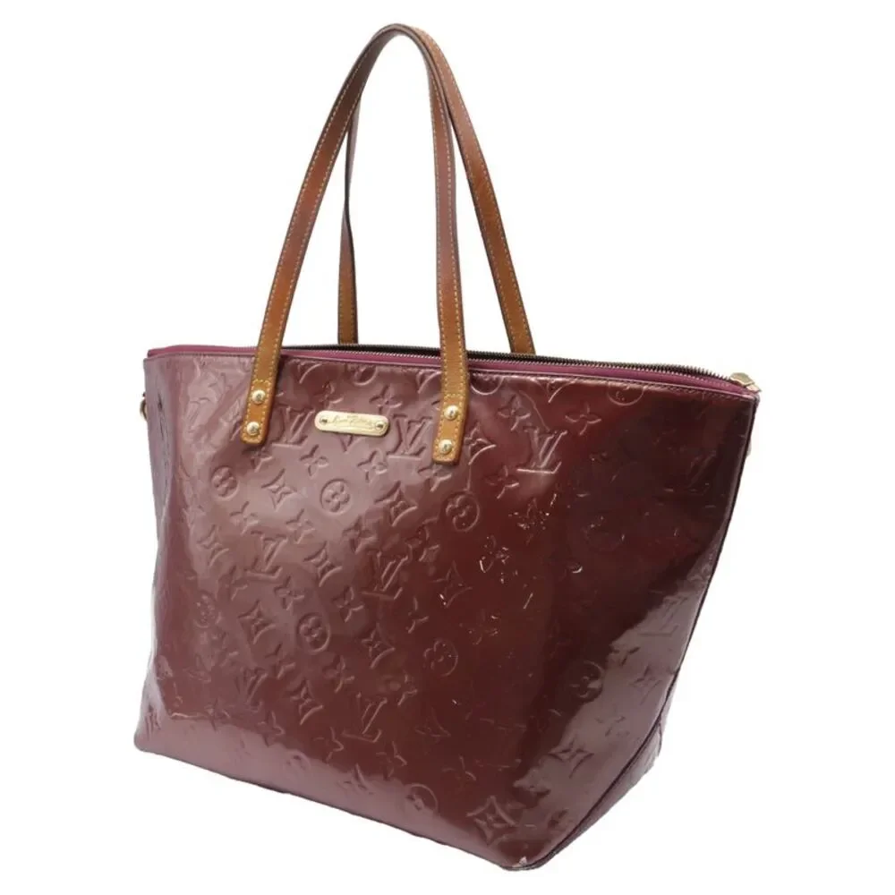 Louis Vuitton Bellevue GM Tote Bag in Burgundy Patent Leather